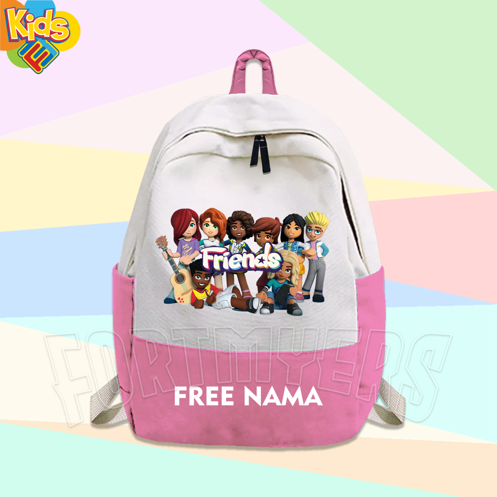 TAS RANSEL ANAK TAS SEKOLAH ANAK LEGO FRIENDS FREE NAMA