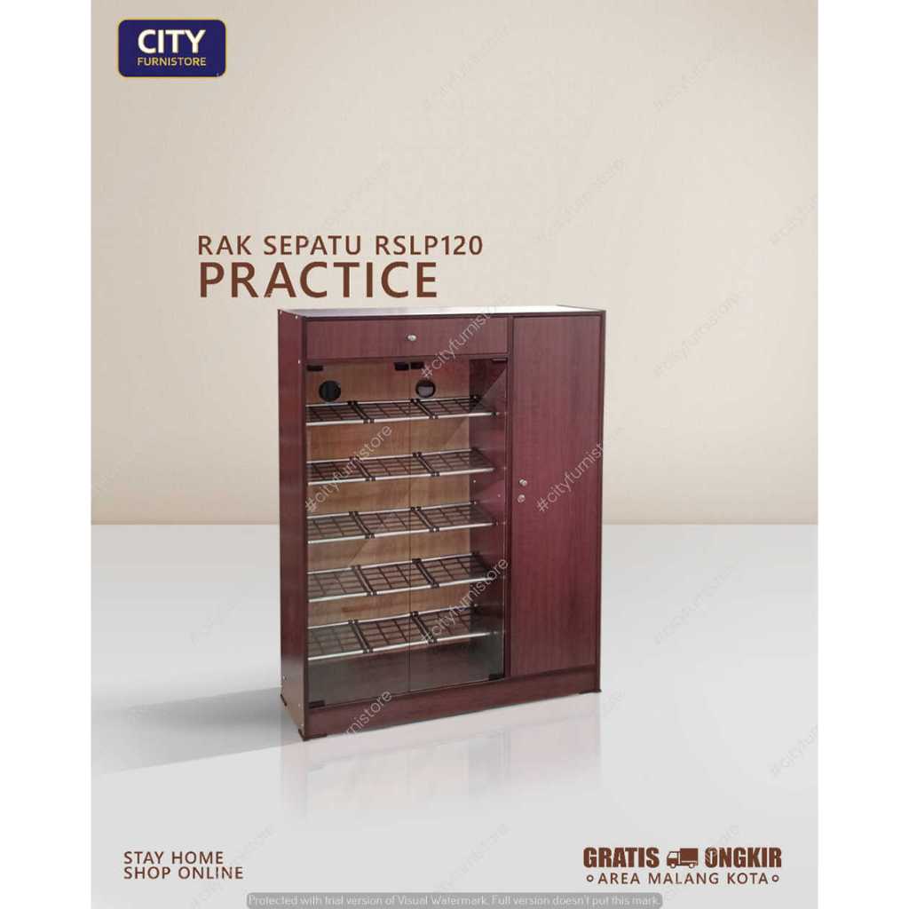 RAK SEPATU 3 PINTU MURAH PROMO MALANG PRACTICE RSLP120