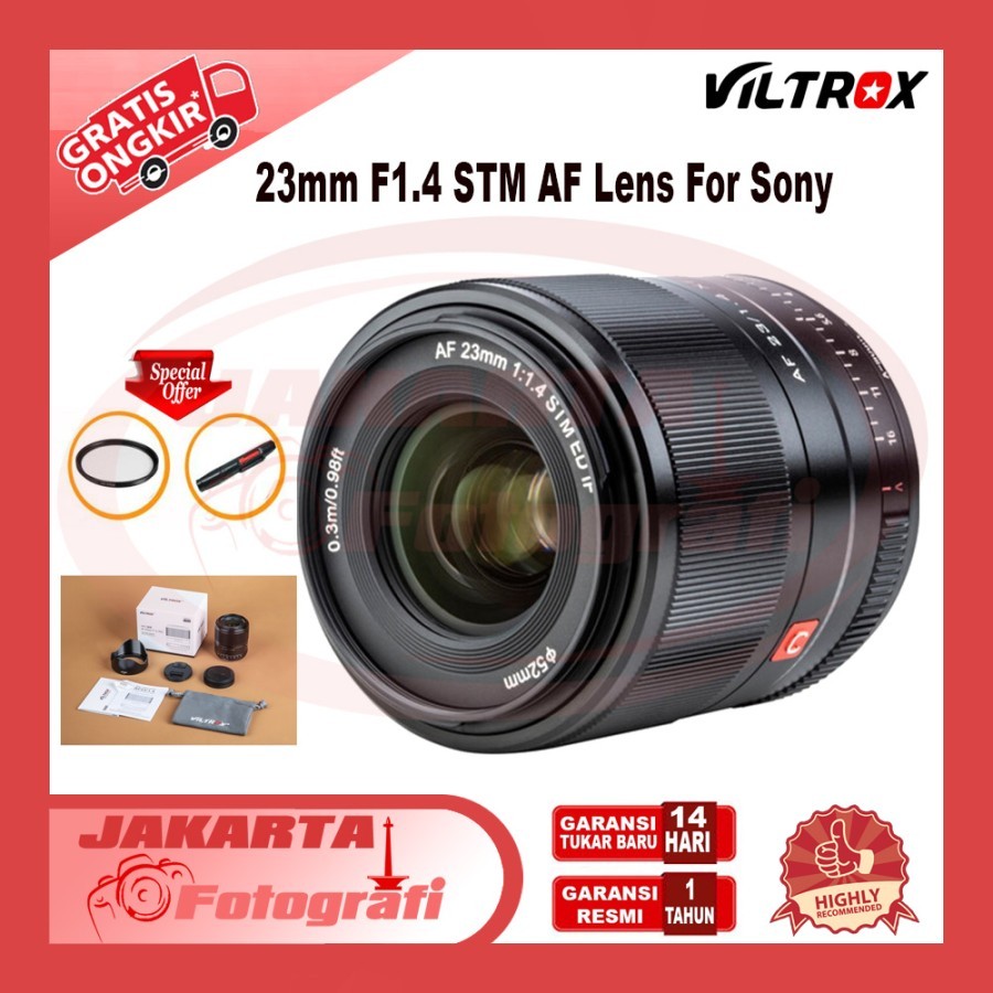 Viltrox Lensa 23mm F1.4 STM AF Lens for Sony Mirrorless E Mount Camera