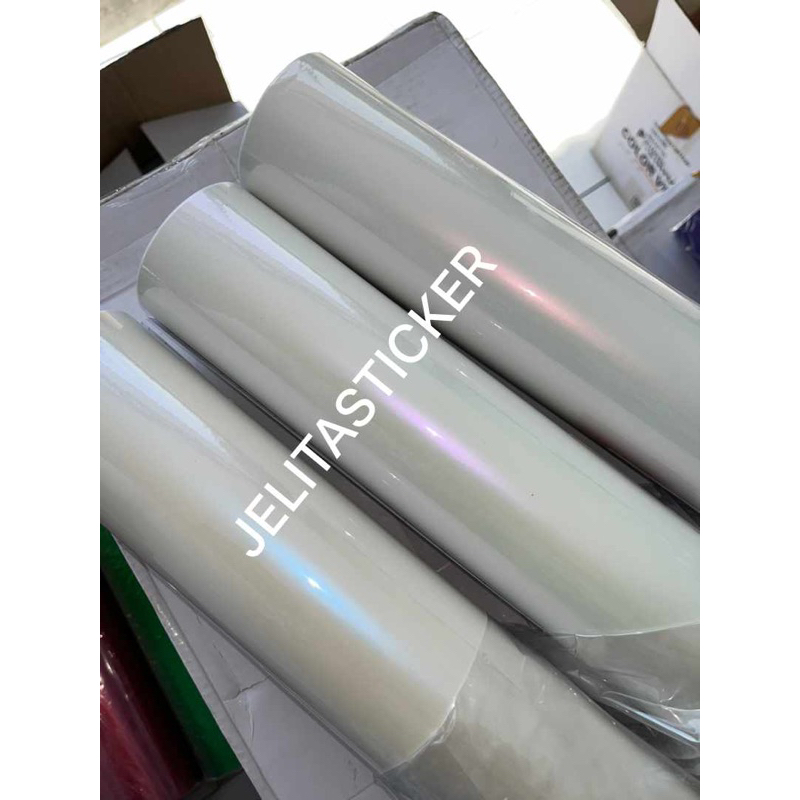 [ ROLL ] Sticker Putih Mutiara Lembayung / Skotlet Putih Lembayung