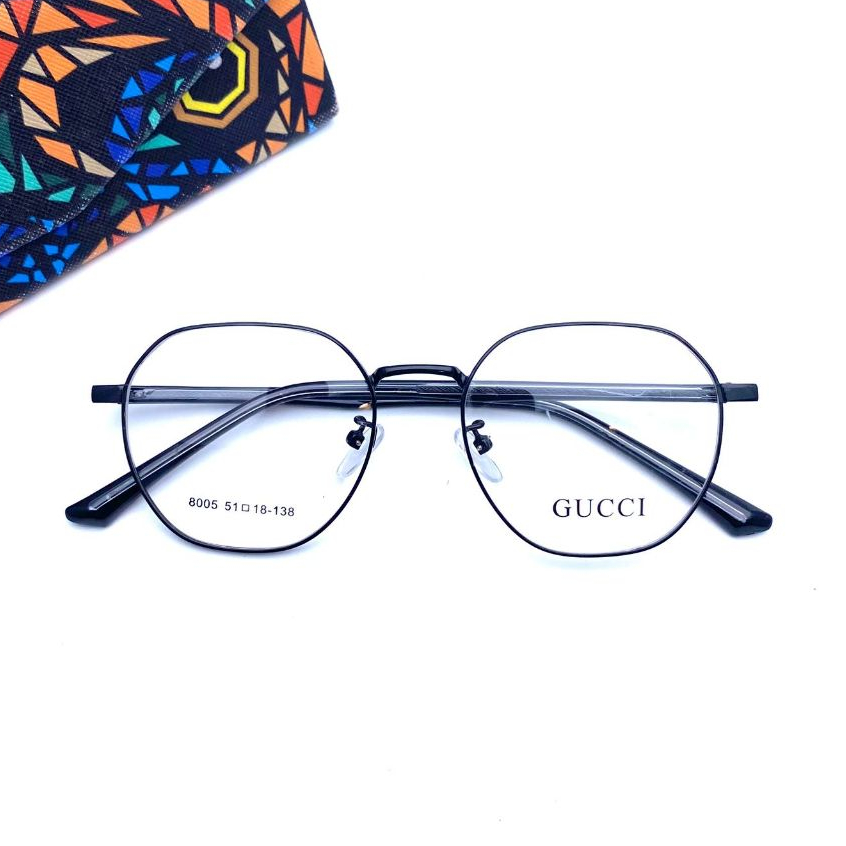 Kacamata Wanita Segi Enam Antiradiasi Photocromic