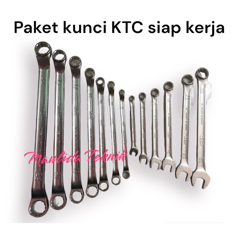 KTC paket kunci ring pas dan ring / Alat bengkel berkualitas KTC japan original