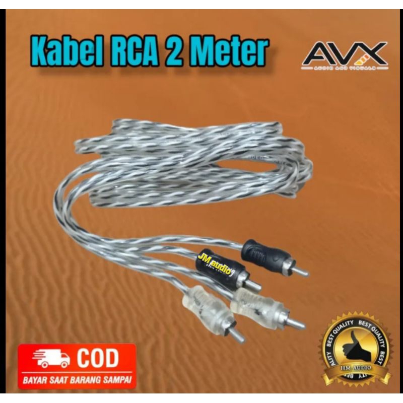 Kabel Shoket RCA AVX 0.5mtr,1mtr,2mtr,3mtr,5mtr Audio Mobil Qualitas premium