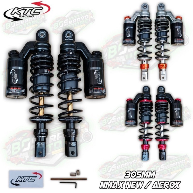 Shockbreaker Shock Skok Belakang Tabung KTC Racing Extreme 305mm 335mm 350mm 365mm All Aerox Nmax Ne