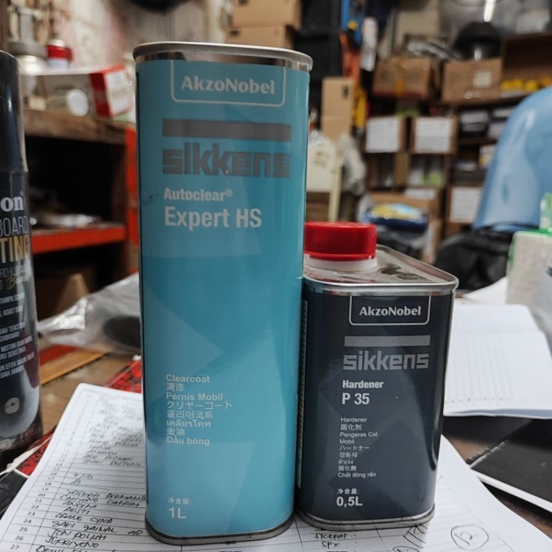 Clear Coat Sikkens Autoclear expert Hs 1L + Hardener Sikkens P35 0.5L
