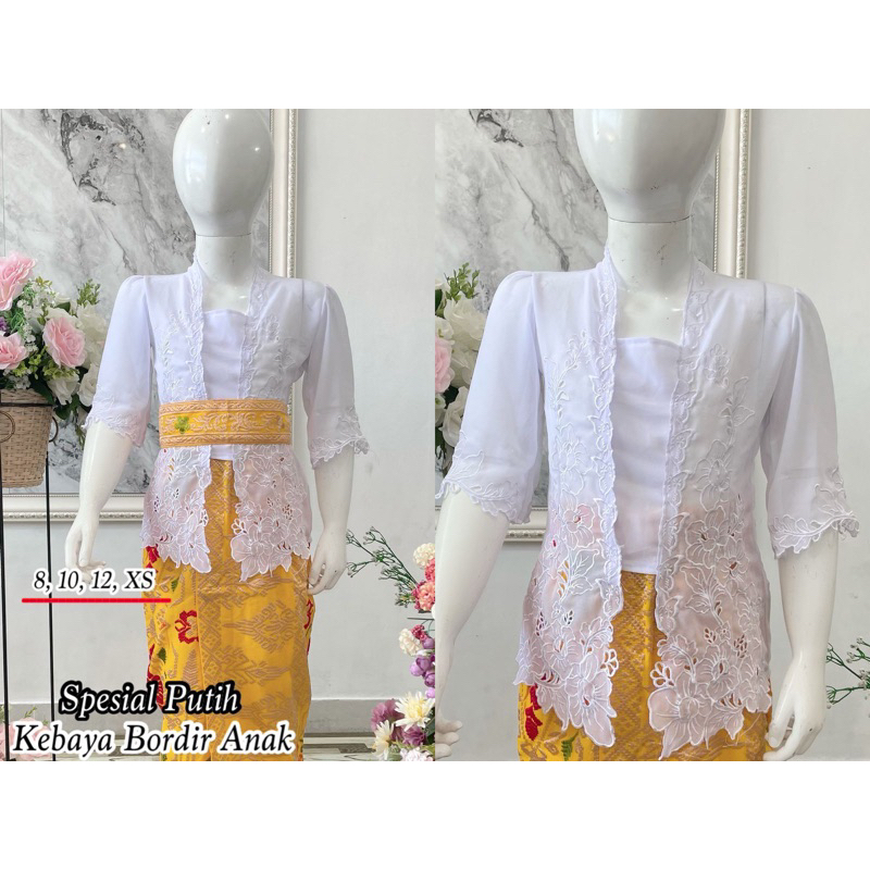 KEBAYA SIFON BORDIR ANAK|KEBAYA JADI ANAK|KEBAYA JADI ANAK MURAH