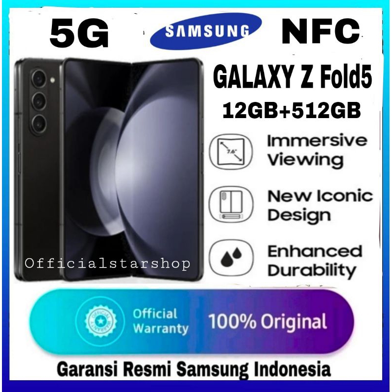 SAMSUNG GALAXY Z FOLD 5 12GB+1TB GARANSI RESMI - Samsung Z fold 5