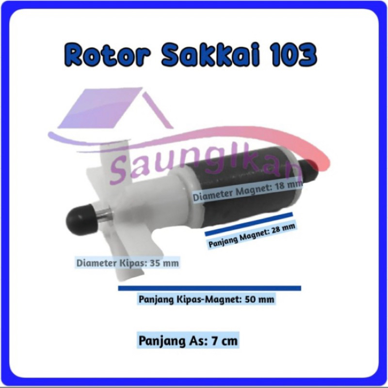Replacement Rotor Magnet Kipas Pompa Celup SAKKAI PRO 103