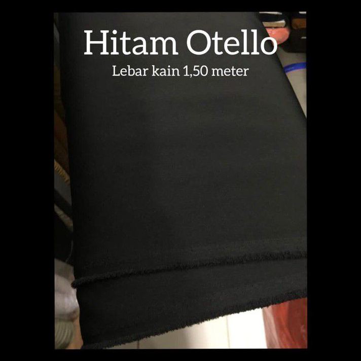 Paling Popular Bahan Hitam Otello Tebal/bahan celana/ Blazer/Semijas/Bahan Wisuda Dll
