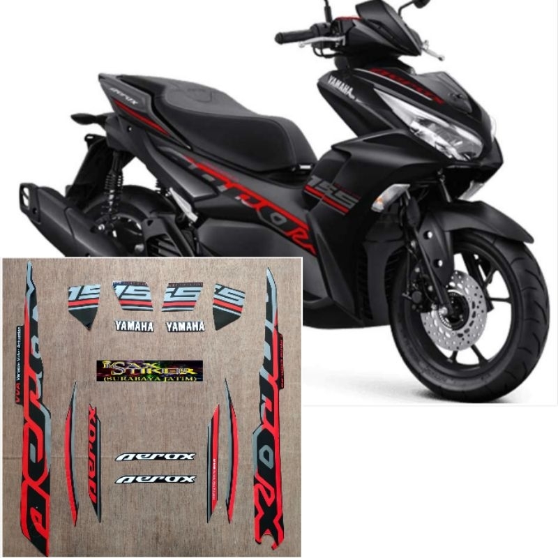 Striping Original Yamaha Aerox 155 hitam tahun 2022