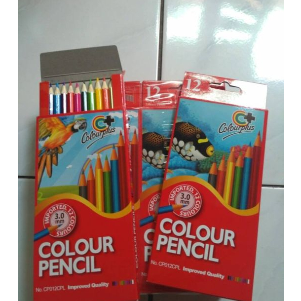 

Model Terkini Pensil Warna Colour Plus Besar Isi 12 Warna Ready stock