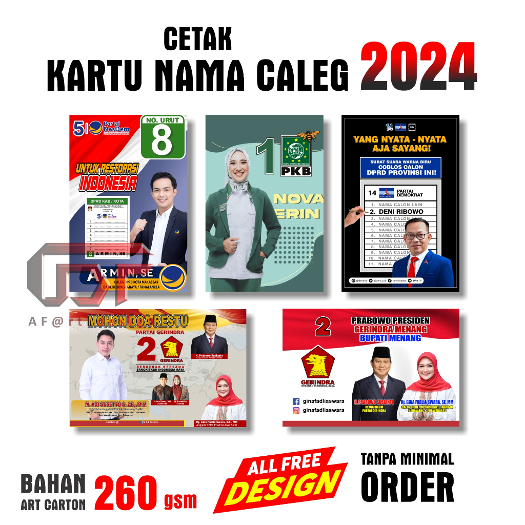 

Kartu Nama Caleg Free Desain Satuan Tanpa Minimal Order