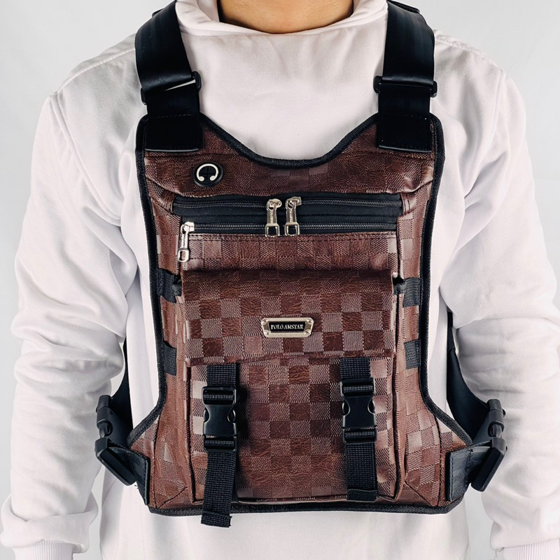 POLO AMSTAR TAS SELEMPANG DADA ROMPI TACTICAL KULIT PU LETHER