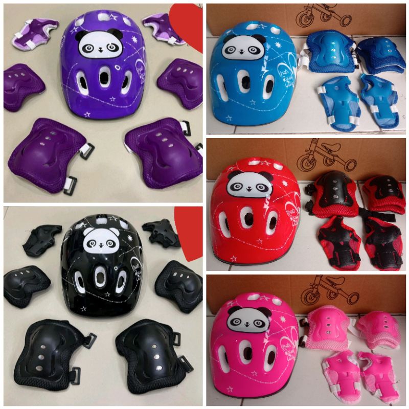 PAKET HELM+DEKER SEPATU RODA ANAK/ SEPEDA ANAK /Protektor sepatu roda inline skate
