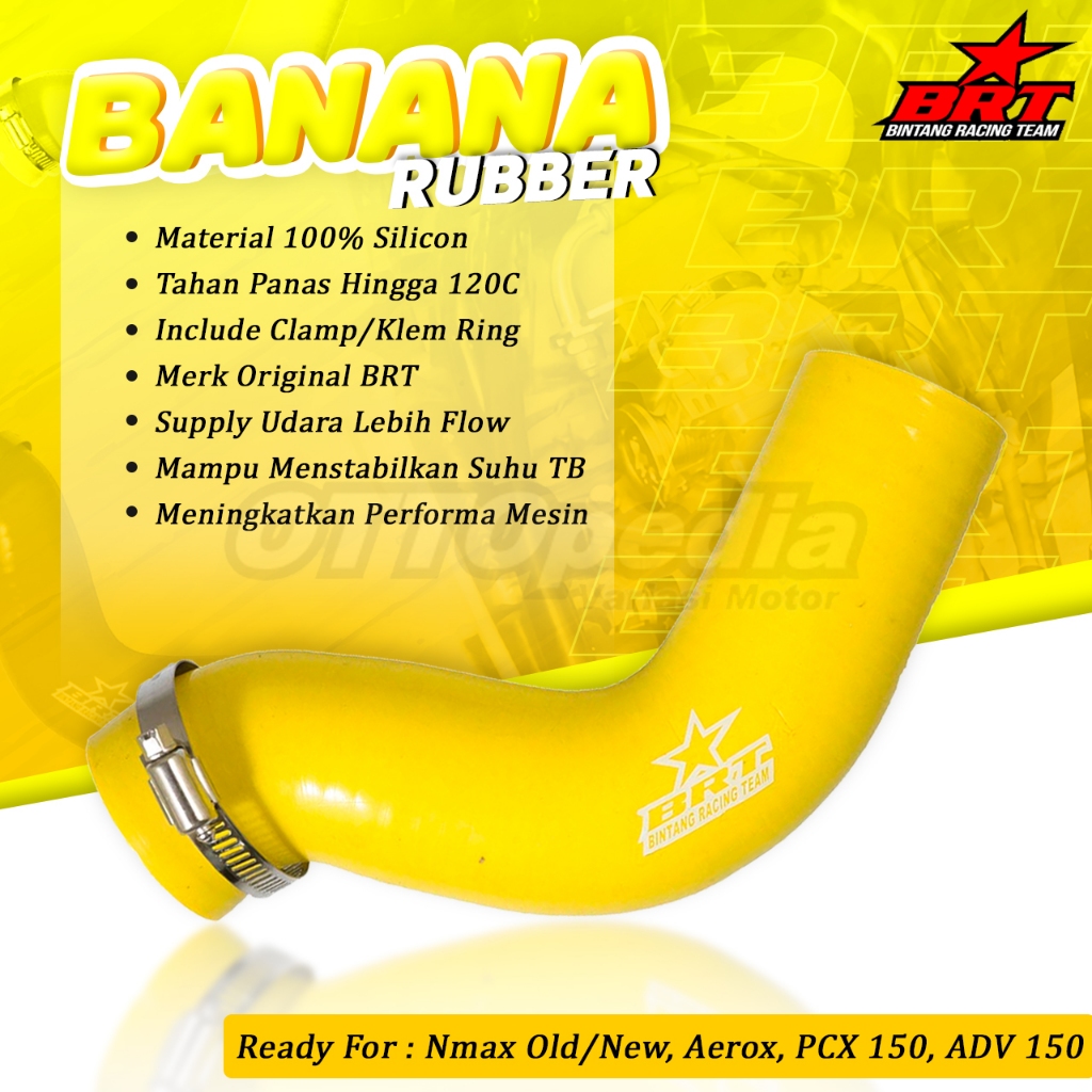 Karet Filter Velocity NMAX Banana Rubber TB BRT Racing N Max Old 2014-2019 / NMAX New / AEROX/ LEXI/