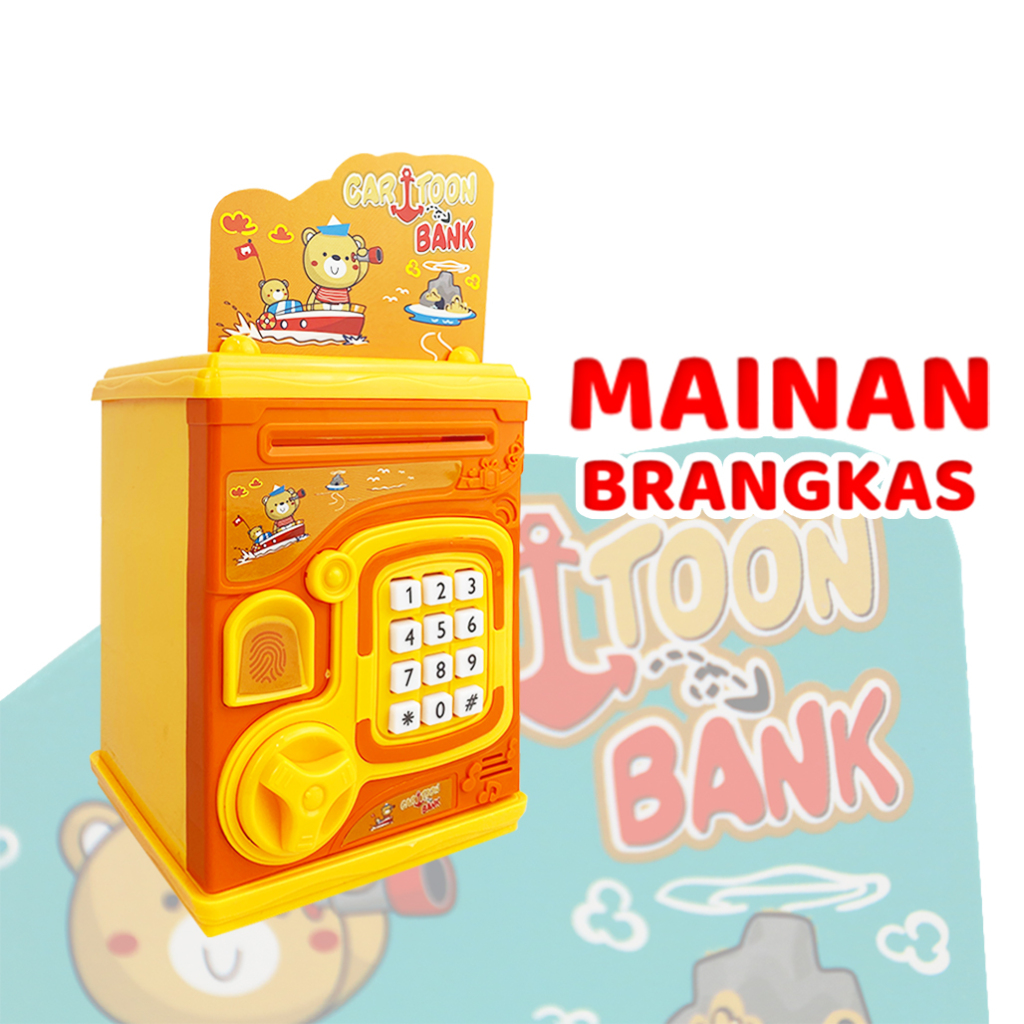 Mainan Anak Atm Jumbo Celengan / Mainan Brangkas / Mainan Nabung Uang Edukasi  / Mainan Anak Money A