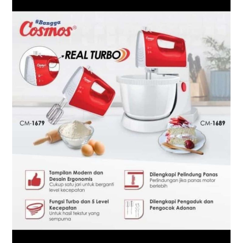 MIXER COSMOS PAKAI WADAH / MIXER KUE / MIXER COSMOS