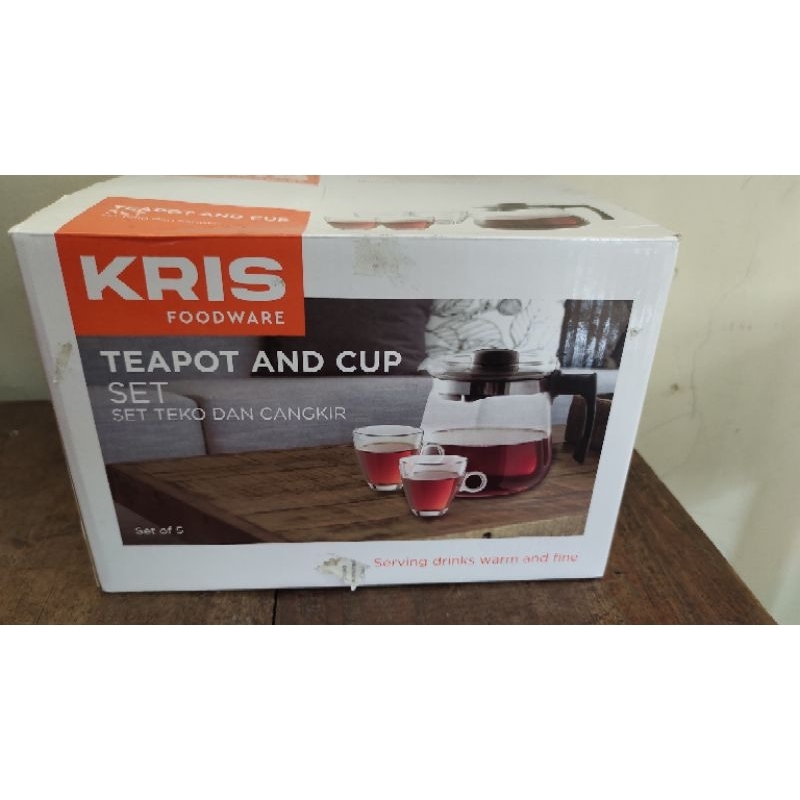 KRIS teapot and cup set teko dan cangkir Ace hardware new ex kado bukan PL