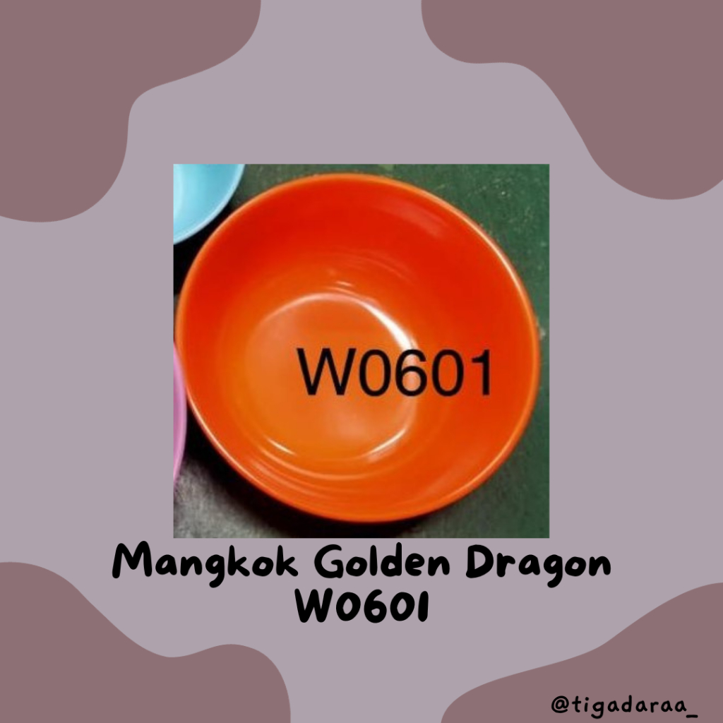 Mangkok Melamin Golden Drargon W0601