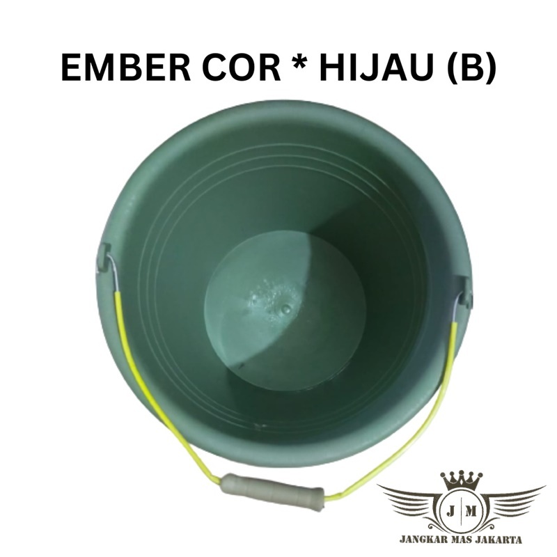 JKM Ember Plastik Hijau | Ember Cor Anti Pecah | Ember Bangunan BESAR