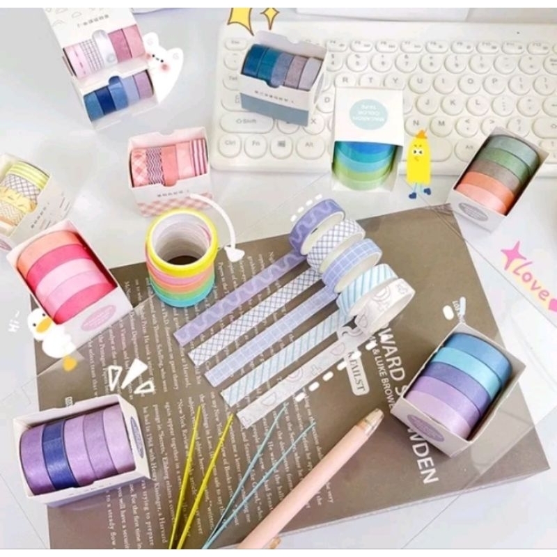 

La Felicia Washi Roll Tape Basic Pattern Untuk Jurnal Kit