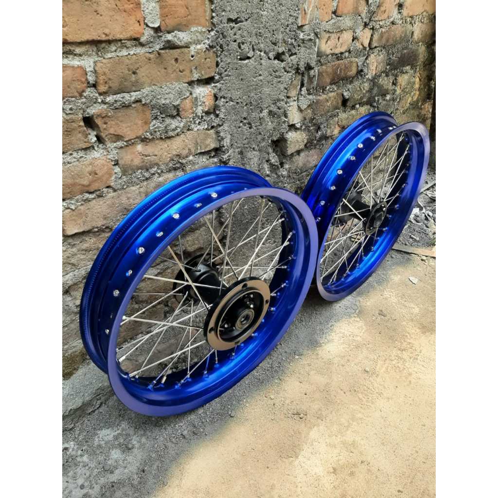 velk set supermoto klx ring 17 velg tanpa ban sumo d-tracker murah