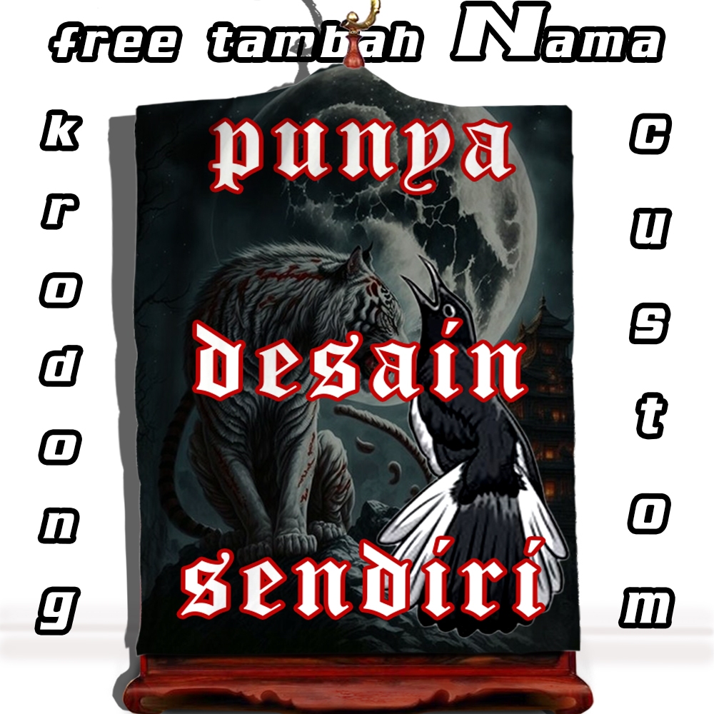 KRODONG sangkar kotak / kosan CUSTOM FULL PRINTING 1 DAN 2 LAYER