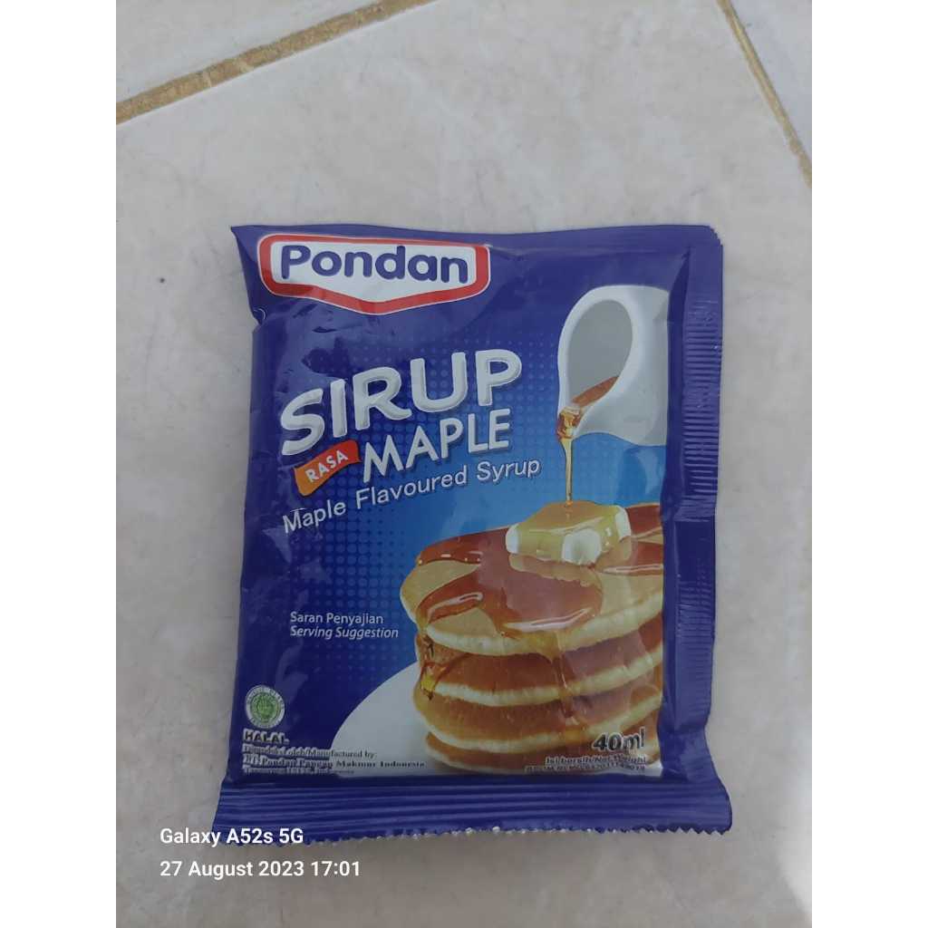 

pondan perisa sirup rasa maple flavoured syrup halal 1 saset 40ml bahan baking cake campuran kue cod