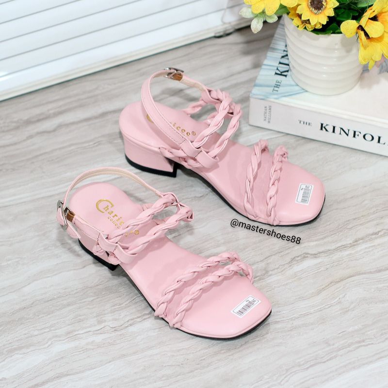 MASTER CA06 - [NEW COLLECTION] Sandal Anak Perempuan Tali Ulir Hak Tahu 3cm/Sandal Selop Pesta Anak Cewe Kekinian