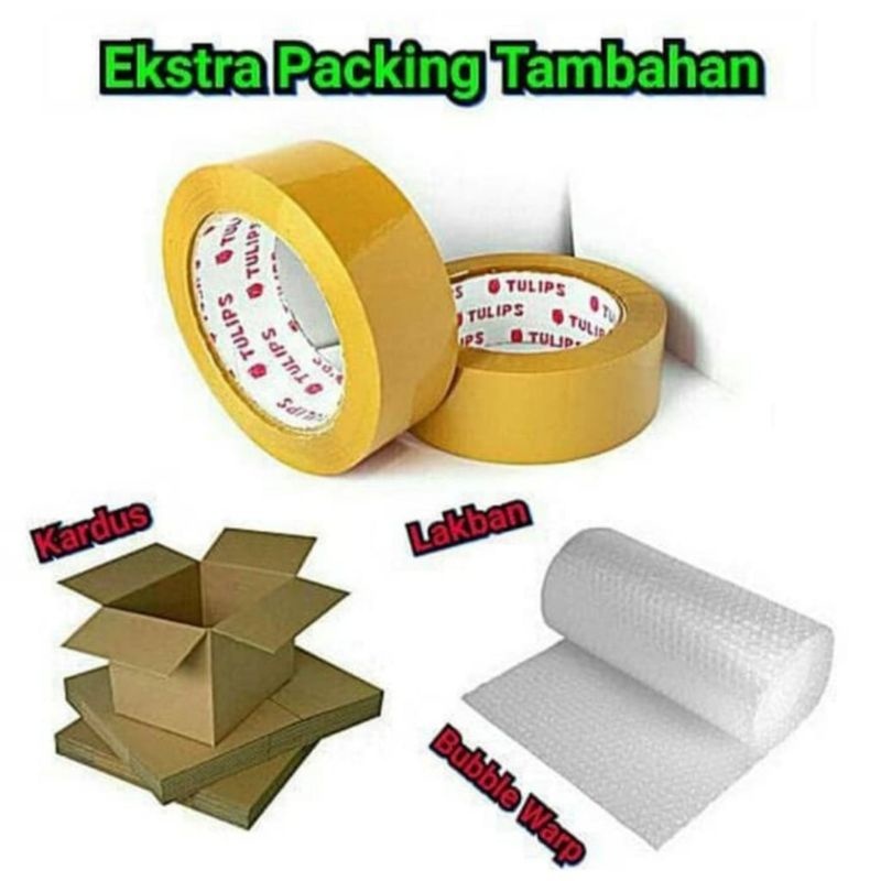 

Tambahan Packing Biar AMAN (Kardus + Bubble Wrap + Lakban) / Packing Tambahan