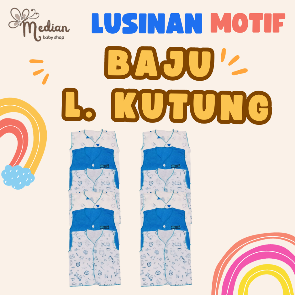 LUSINAN BAJU LENGAN KUTUNG MOTIF BAYI BARU LAHIR