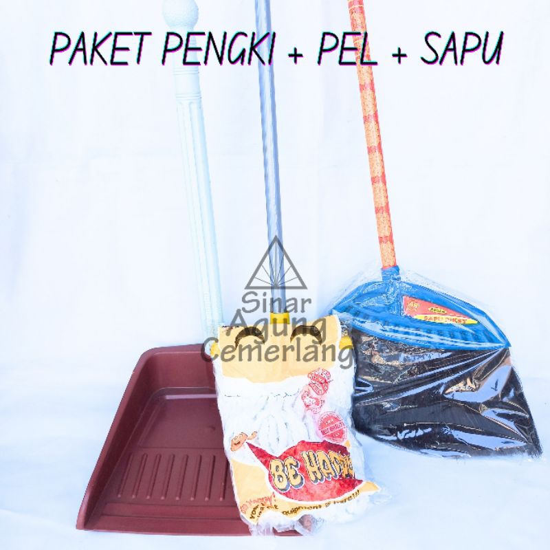 PAKET HEMAT SAPU ijuk+PENGKI+PEL