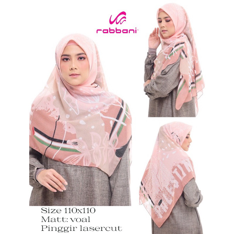Hijab Segi Empat Motif Rabbani