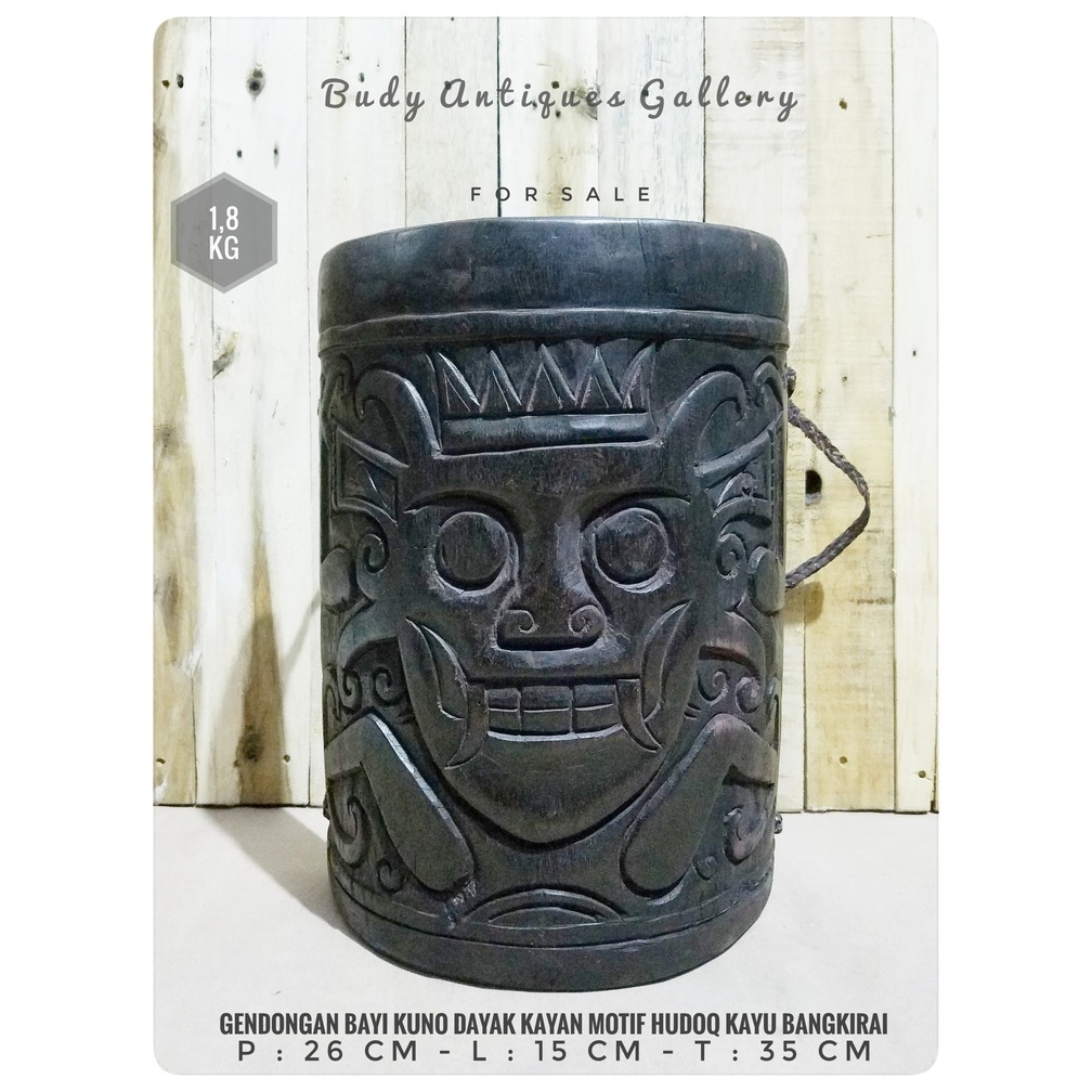 Gendongan Bayi Kuno Dayak Kayan Motif Hudoq