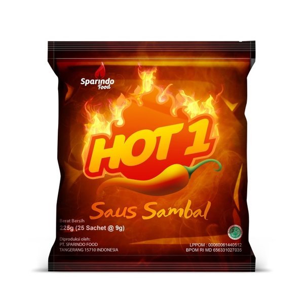 

Saus sambal sachet isi 24 9gr hot 1 / hot 1 saus sambal sachet 1 pak isi 24 / saus sambal sachet 1 pak