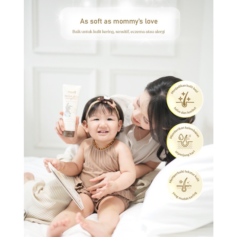 Moell BODY LOTION Bayi 185gr Moist skin everytime body lotion pelembab kulit baby Moel MOELL moell