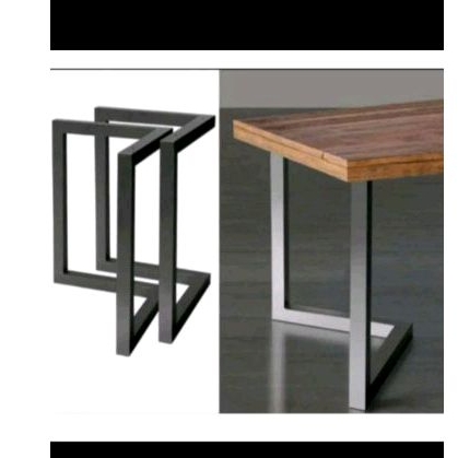 kaki meja holo besi bahan besi 4x6 galvanis