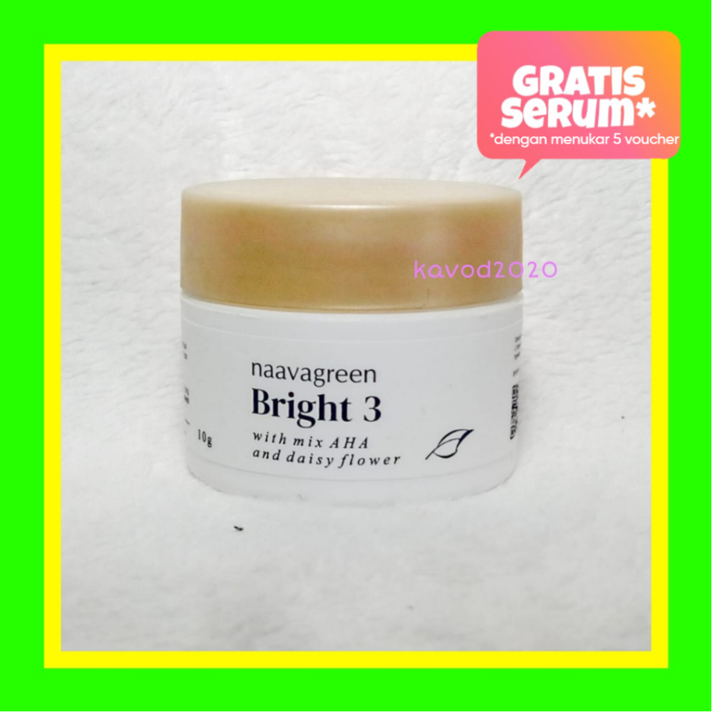 Naavagreen Bright 3 Day Cream 10 gram by dr Fredi Setyawan Original Krim Pagi Siang Pencerah Glowing