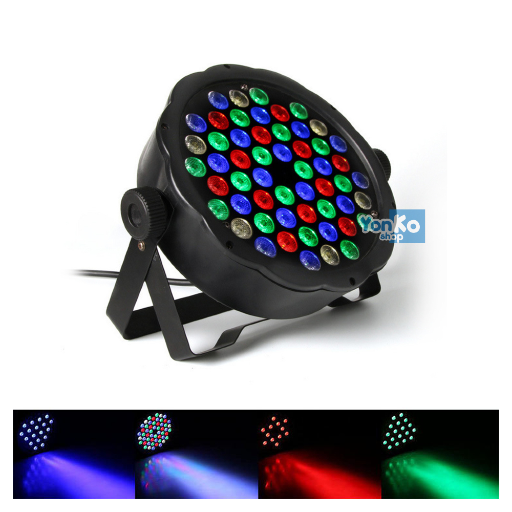 Emico LED Flat Par Light Lampu Sorot Panggung Konser Disko Studio Lampu Par Disco 18 Mata LED 36 Mat