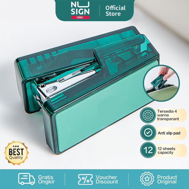 

DELI NUSIGN STAPLER TRANPARAN NS083F