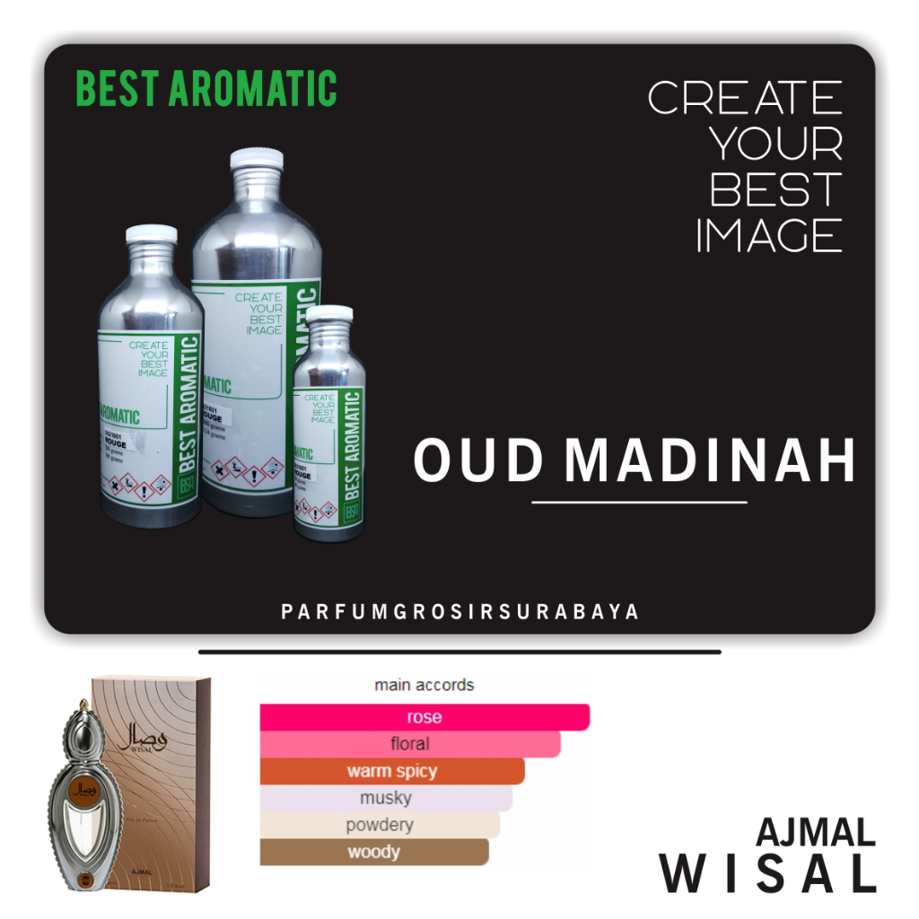 Bibit Parfum - OUD MADINAH | Ajmal Wisal | Best Aromatic | Segel