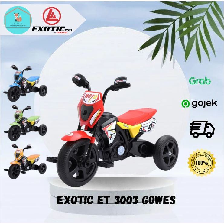 Mainan Anak Sepeda Motor Gowes Exotic Toys ET 3003 Musik