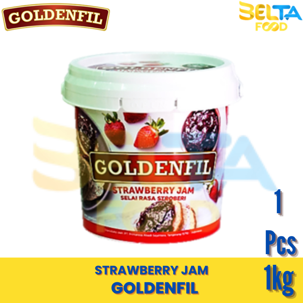 

Goldenfill Strawberry Jam Selai Buah Strawberi Topping Donat 1Kg