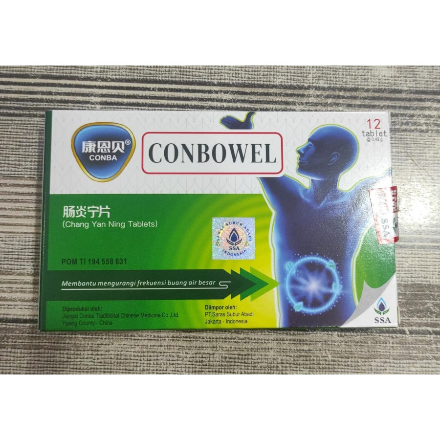 

CONBOWEL / CHANG YAN NING TABLETS / OBAT SAKIT PERUT / DIARE / KEMBUNG