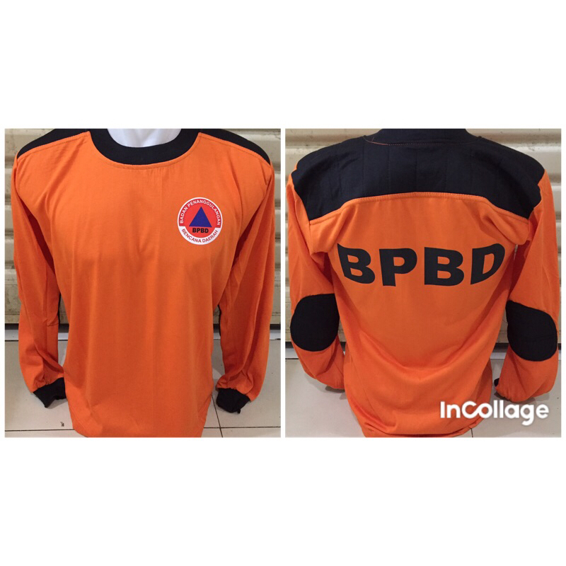 kaos bpbd lengan panjang/kaos orange bpbd lengan panjang/kaos lapangan bpbd lengan panjang