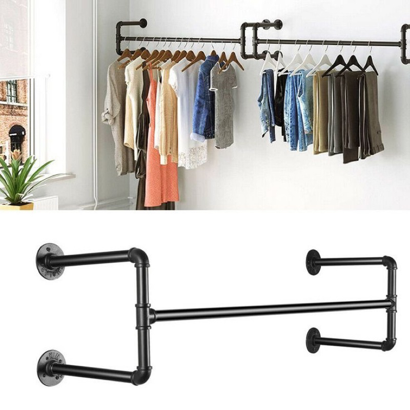 Rak gantungan baju/Rak industrial/rak pipa besi galvanis industrialis/rak hanger