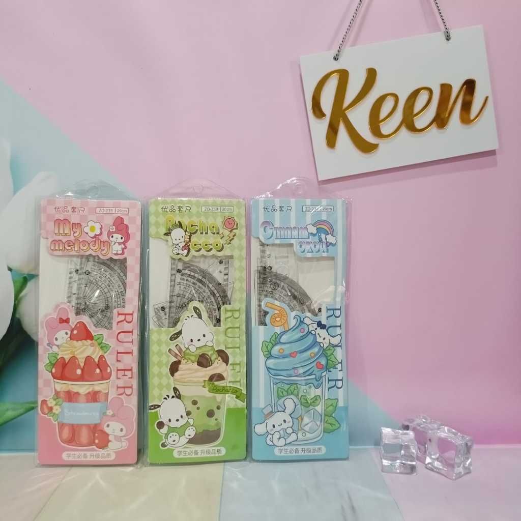 

GARISAN SET dalam DOmpet isi 4pc/PENGGARIS SET/RULER SANRIO 239