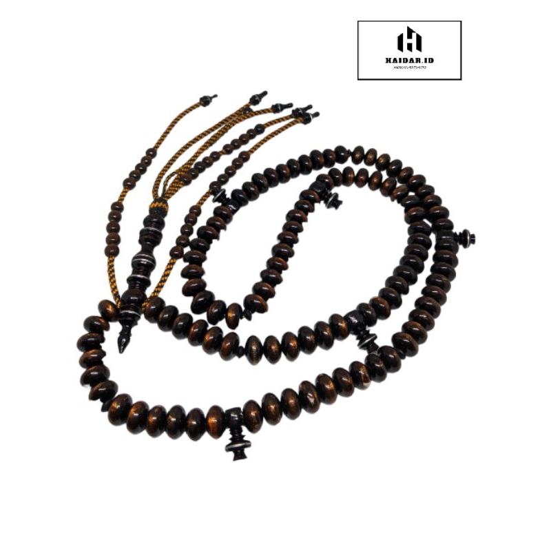 Tasbih TIJANI YUSER Gold - Asli YUSER Nusantara - 10mm Pipih
