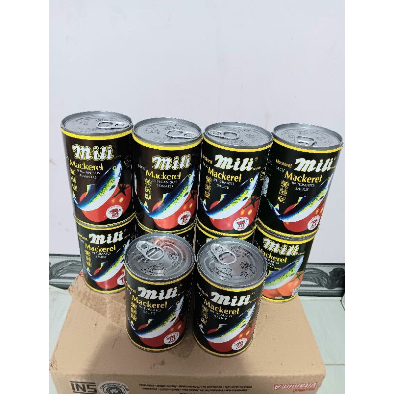

Sarden mili mackarel 425g paket isi 10 kaleng//exp2026