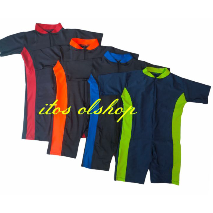 Diskon Baju Renang Anak  3-12 Tahun Diving Pendek Polos